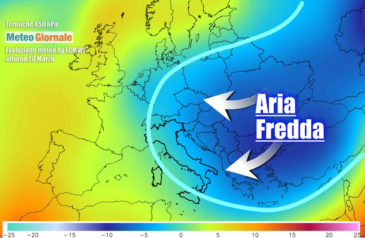 Meteo più invernale dal fine settimana
