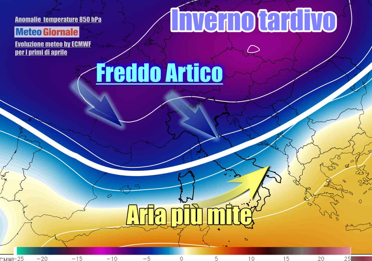 Inizio aprile movimentato con maltempo invernale