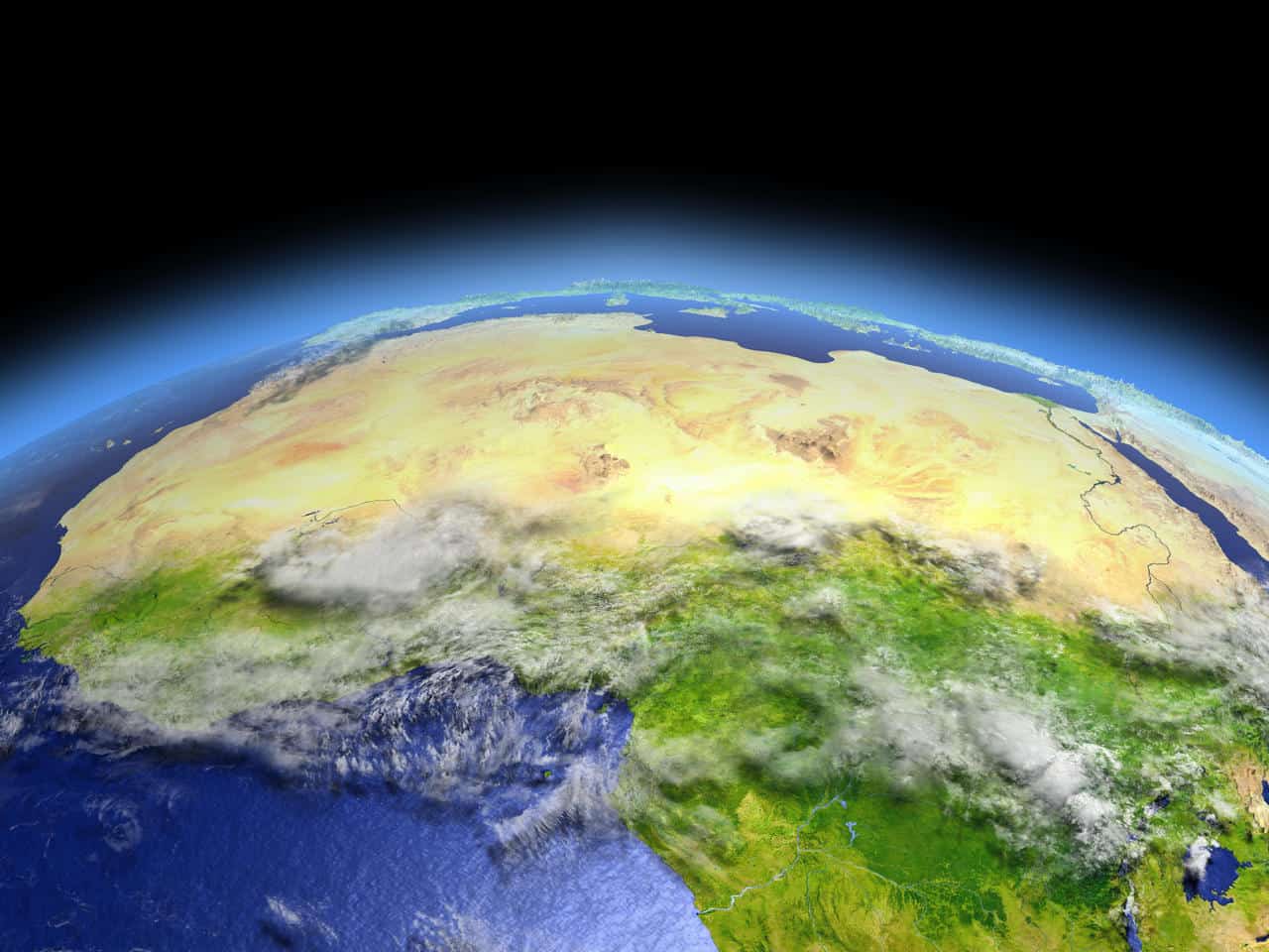 Sabbia dal deserto in arrivo con polveri sospese in atmosfera