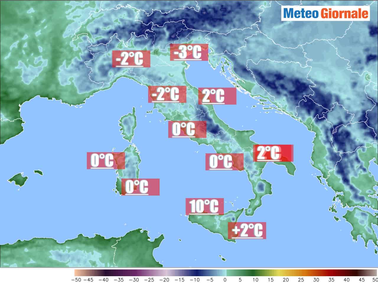 meteo gelido italia
