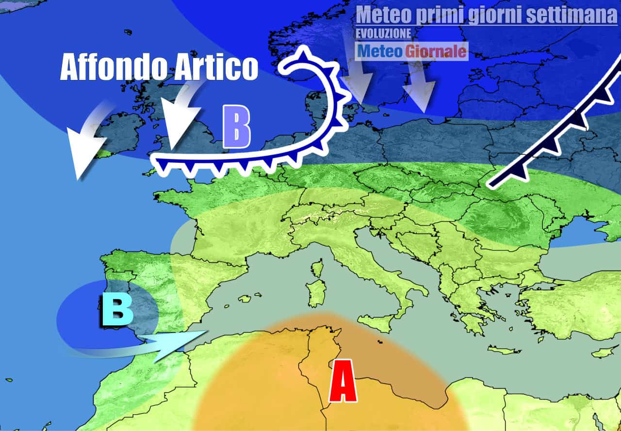 Meteo stabile ad inizio settimana, ma anticiclone mollerà poi la presa