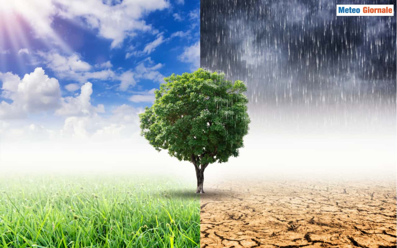 Evidente concetto di riscaldamento globale e cambiamento climatico.