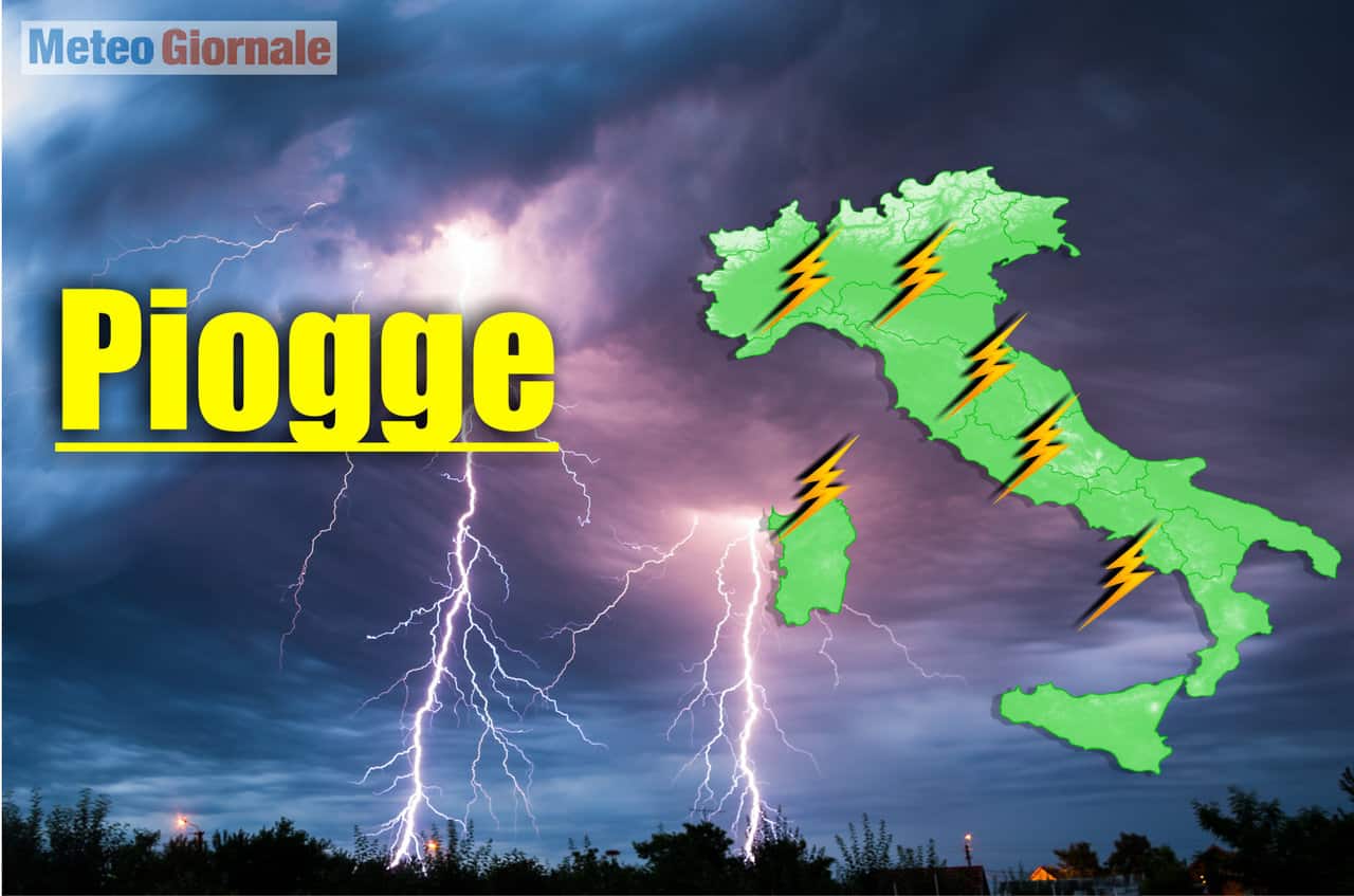 evoluzione meteo con piogge