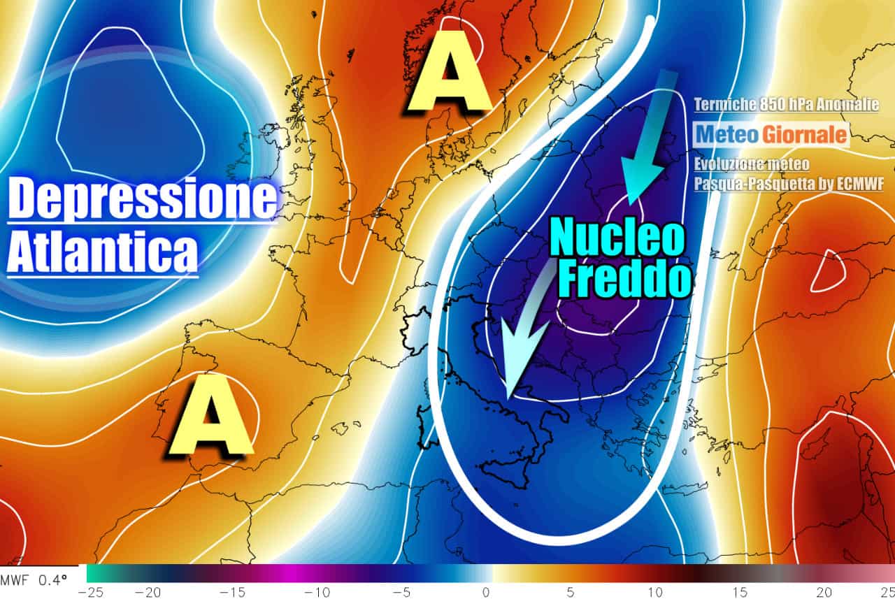 Arriverà aria decisamente fredda per il periodo
