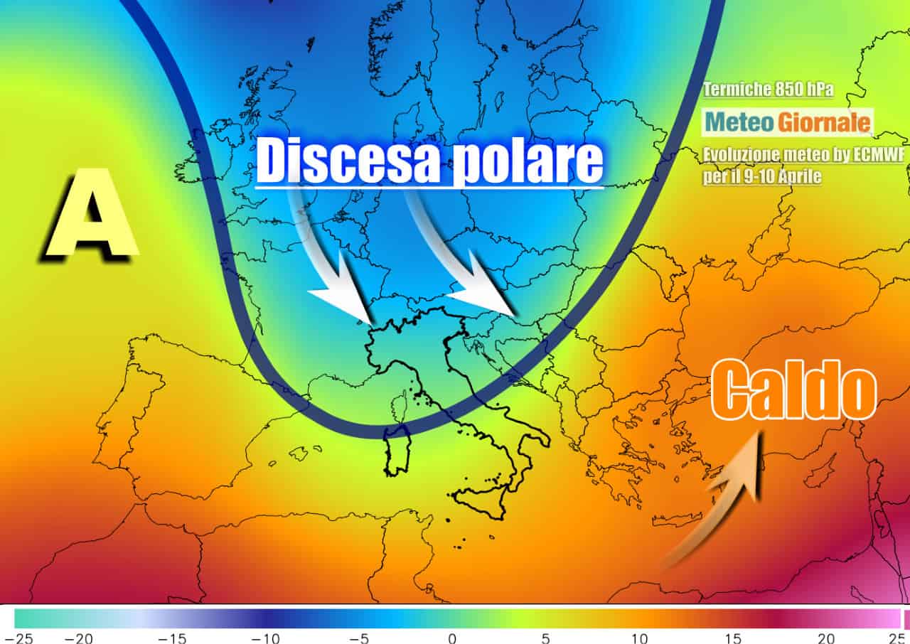Iruzione d'aria fredda nel weekend