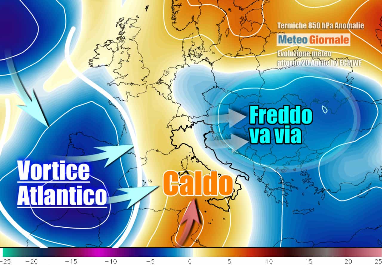 Saliscendi delle temperature in settimana