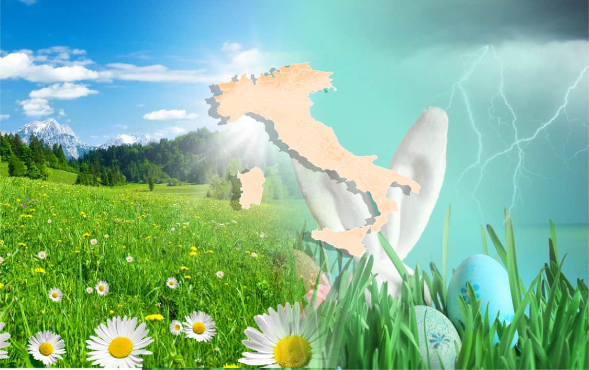 Previsioni meteo per il weekend di Pasqua e Pasquetta con molto sole e qualche temporale