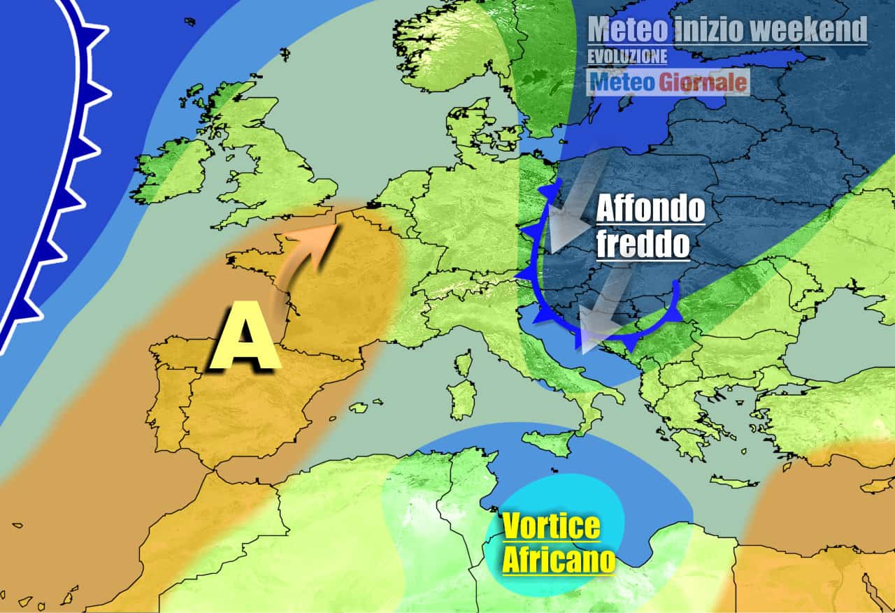 Freddo in arrivo dall'Europa Nord-Orientale