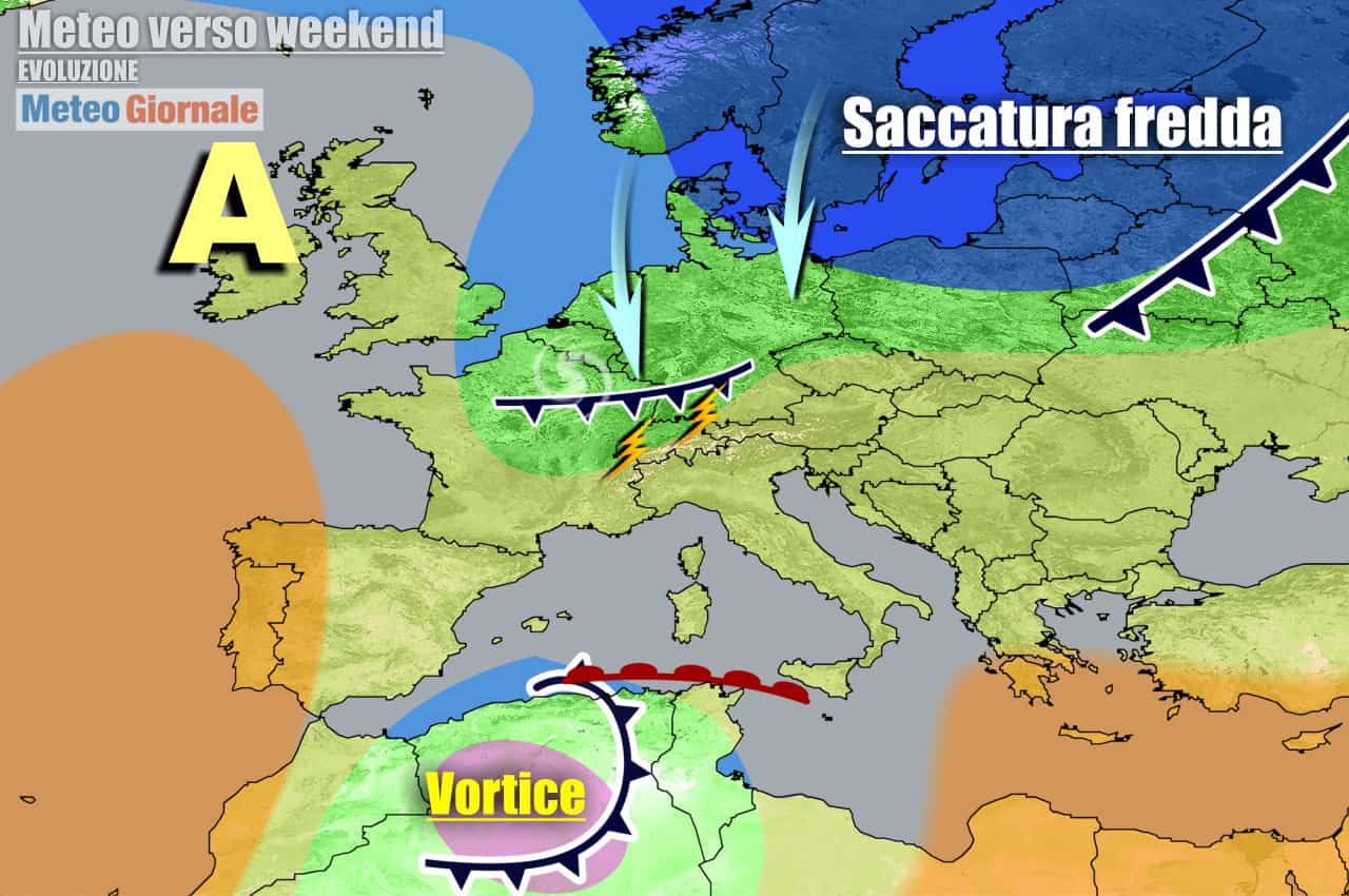 Nuovo cedimento anticiclonico nel weekend