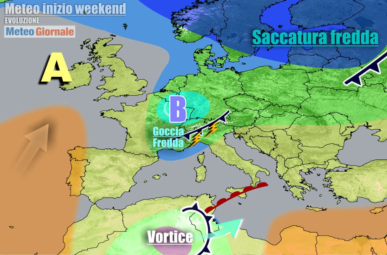 Verso fase instabile su parte d'Italia nel weekend