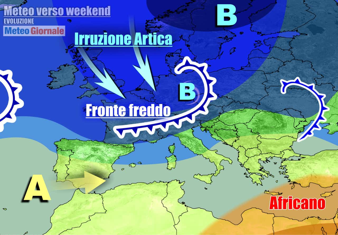 Perturbazione fredda pronta a valicare le Alpi nel weekend