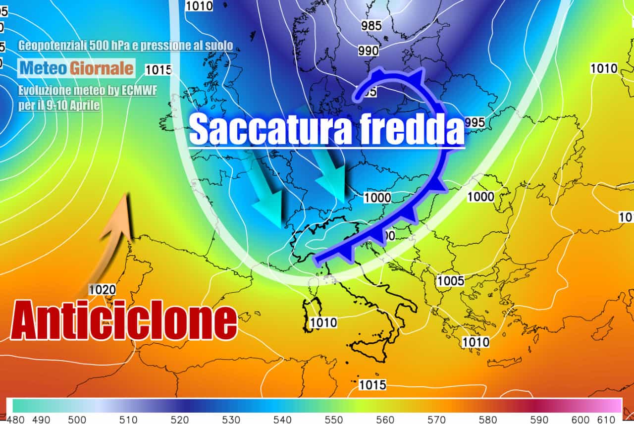 Perturbazione fredda nel weekend