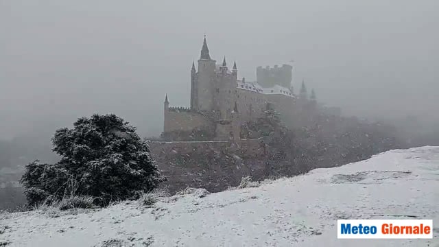 Spagna, torna la neve a quote medie. Video Meteo