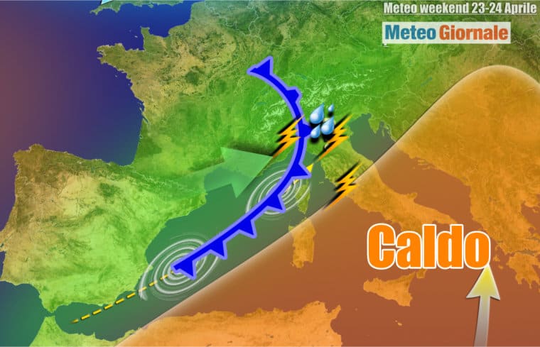 Meteo turbolento nel prossimo weekend, ma Italia probabilmente spaccata in due