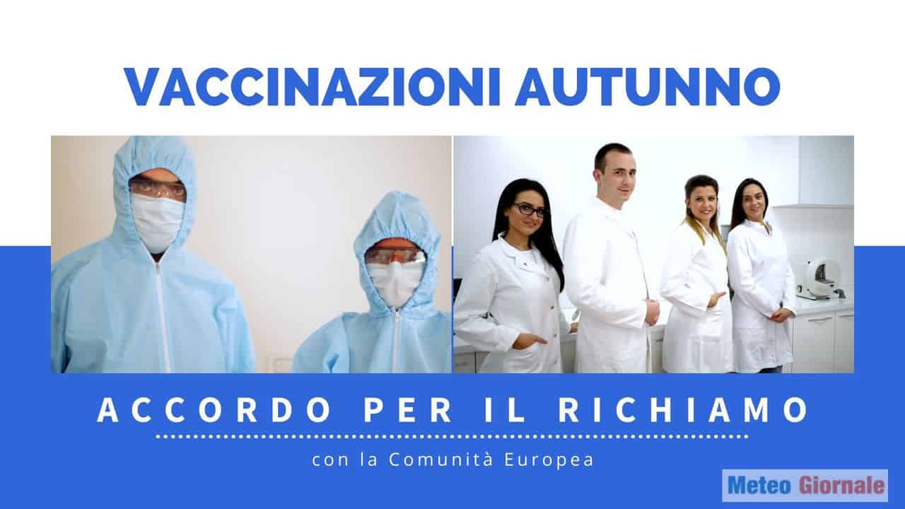 Pfizer e BioNTech e UE, accordo 4° richiamo vaccinazioni inizio Autunno
