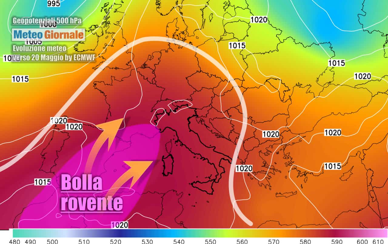 Anticiclone africano a tutto spiano