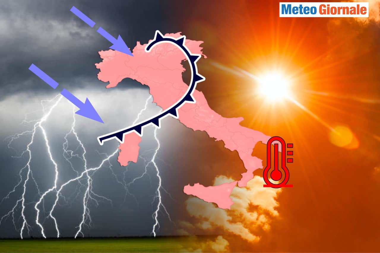 Meteo il RIBALTONE nella prossima settimana. CALDO spazzato via e violenti TEMPORALI
