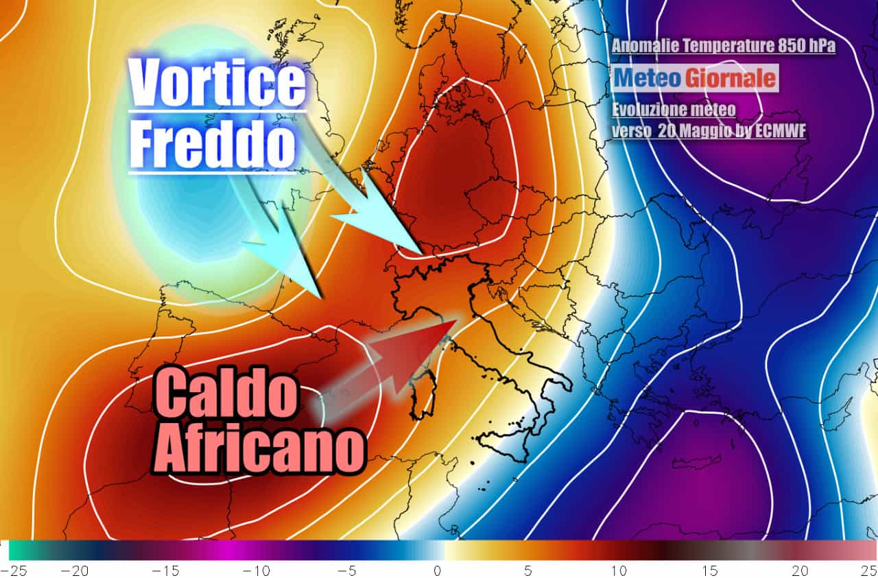 Meteo: in arrivo GRANDE CALDO, ma dal 20 Maggio sembra cambiare tutto. Rischio di Temporali e Grandine pesanti