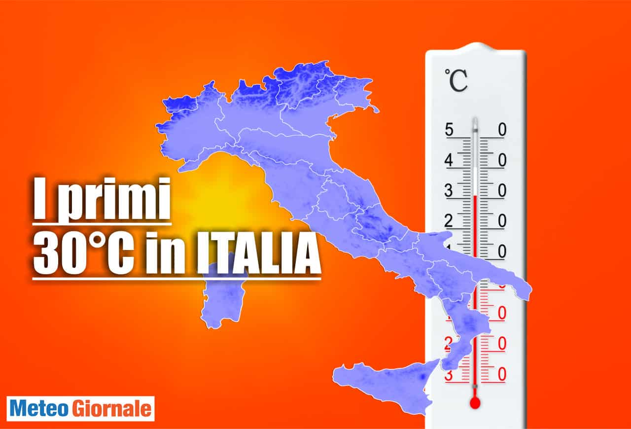 meteo 30 gradi italia