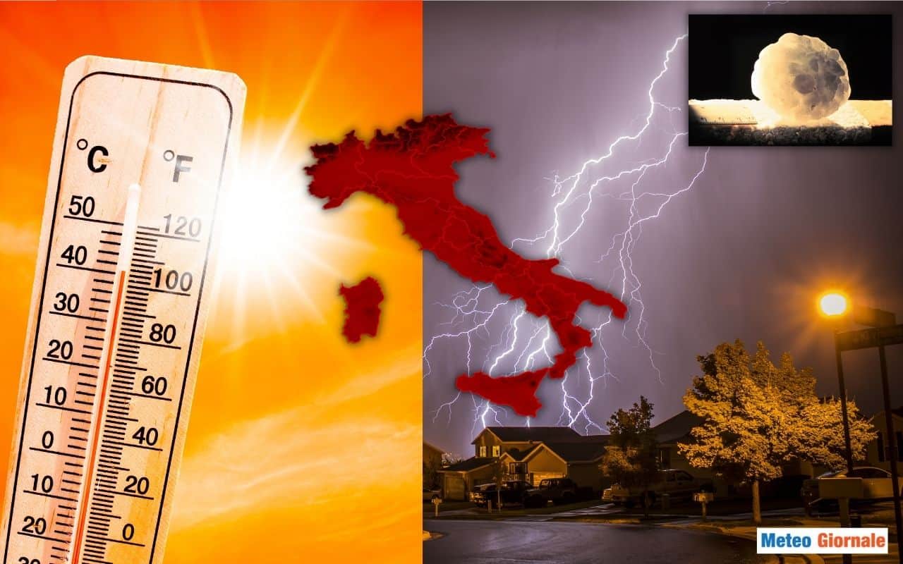 Meteo Oggi: Temperature in aumento, escalation di Temporali al Nord Italia. Rischio grandine