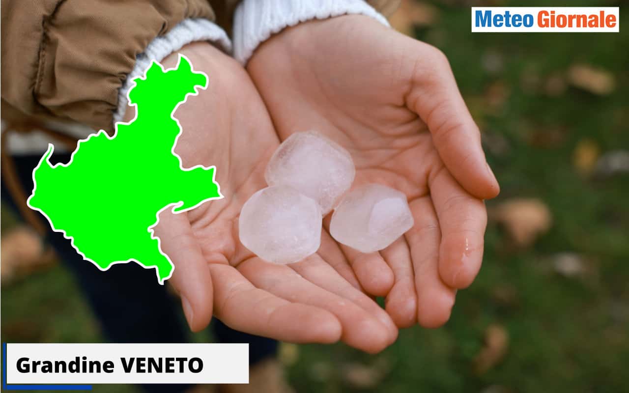 Meteo VENETO, un pesante evento di grandine di grosse dimensioni