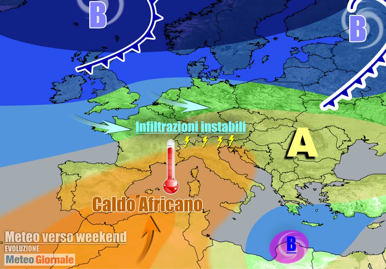 Regime anticiclonico nel weekend