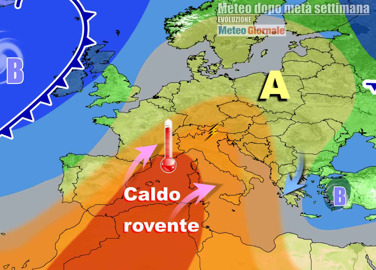 Meteo 7 Giorni: CALDO AFRICANO protagonista, ma anche improvvisi temporali