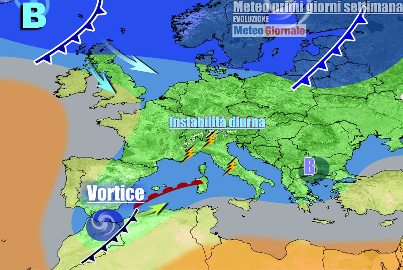Atmosfera instabile per gran parte della settimana