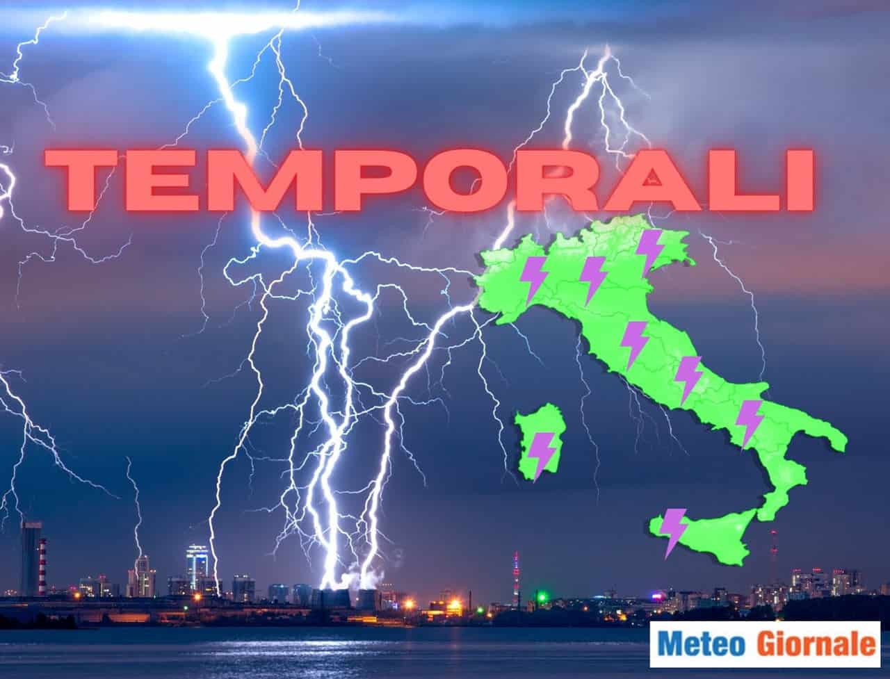 temporali in italia