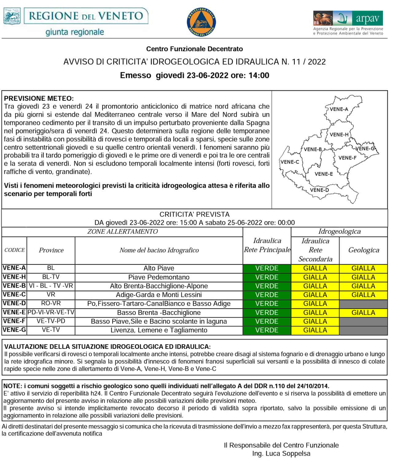 allerta meteo protezione civile veneto