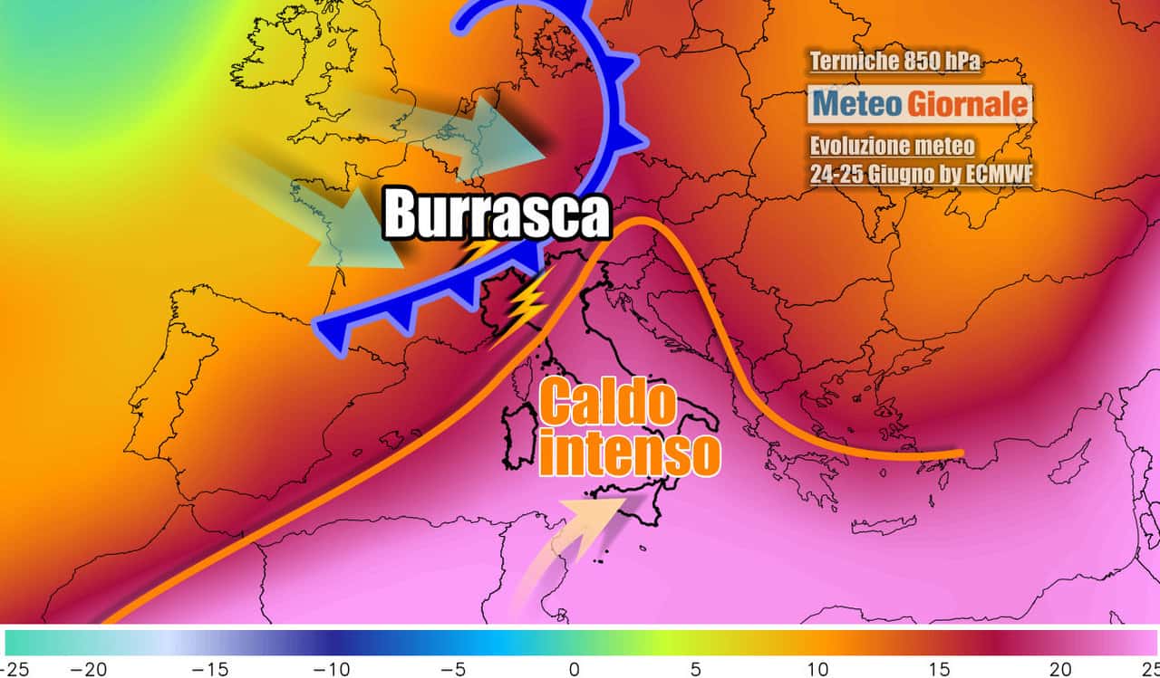 Meteo più fresco con temporali e grandine contro bolla sahariana. Parte d’Italia coinvolta