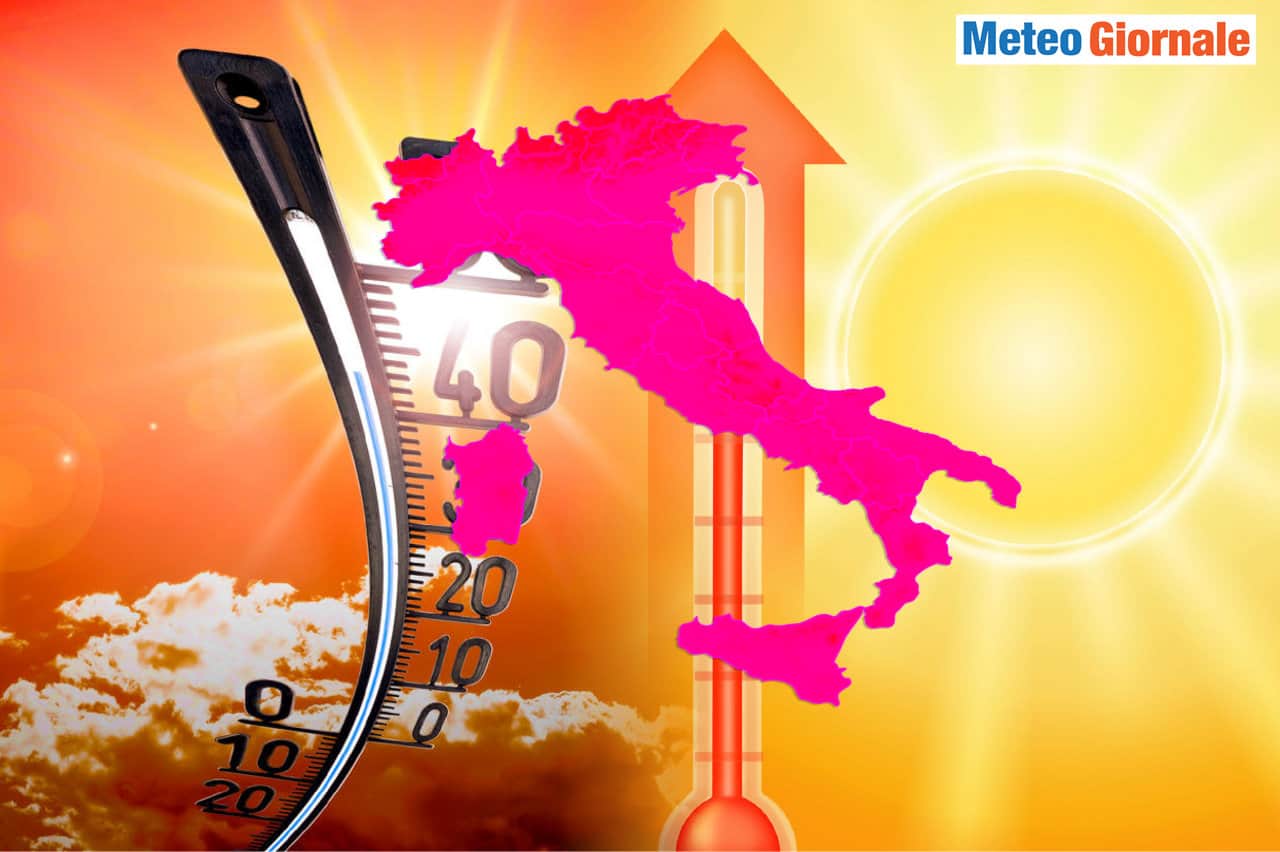 Meteo: verso caldo estremo prima della burrasca. Temperature sino 44°C
