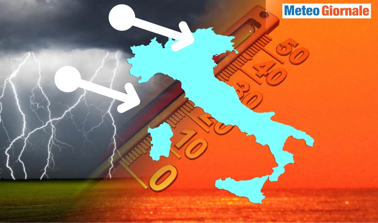 Meteo: il grande caldo finirà con una burrasca di temporali. Vediamo quando