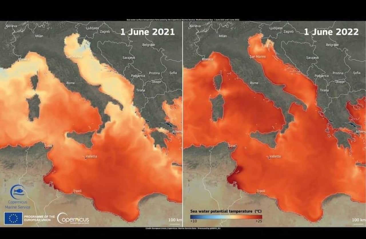 Meteo d’Africa: Mar Mediterraneo già troppo caldo, ecco cosa può accadere