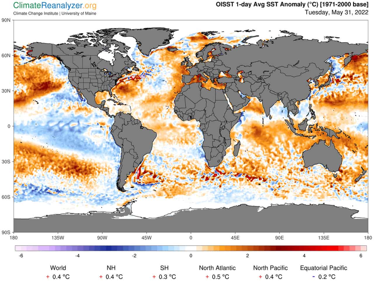 Mar Mediterraneo con le maggiori anomalie a livello globale