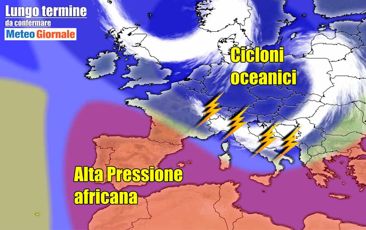 Meteo 15 giorni al 28 Giugno: CALDO asfissiante. STOP con forti TEMPORALI e GRANDINE