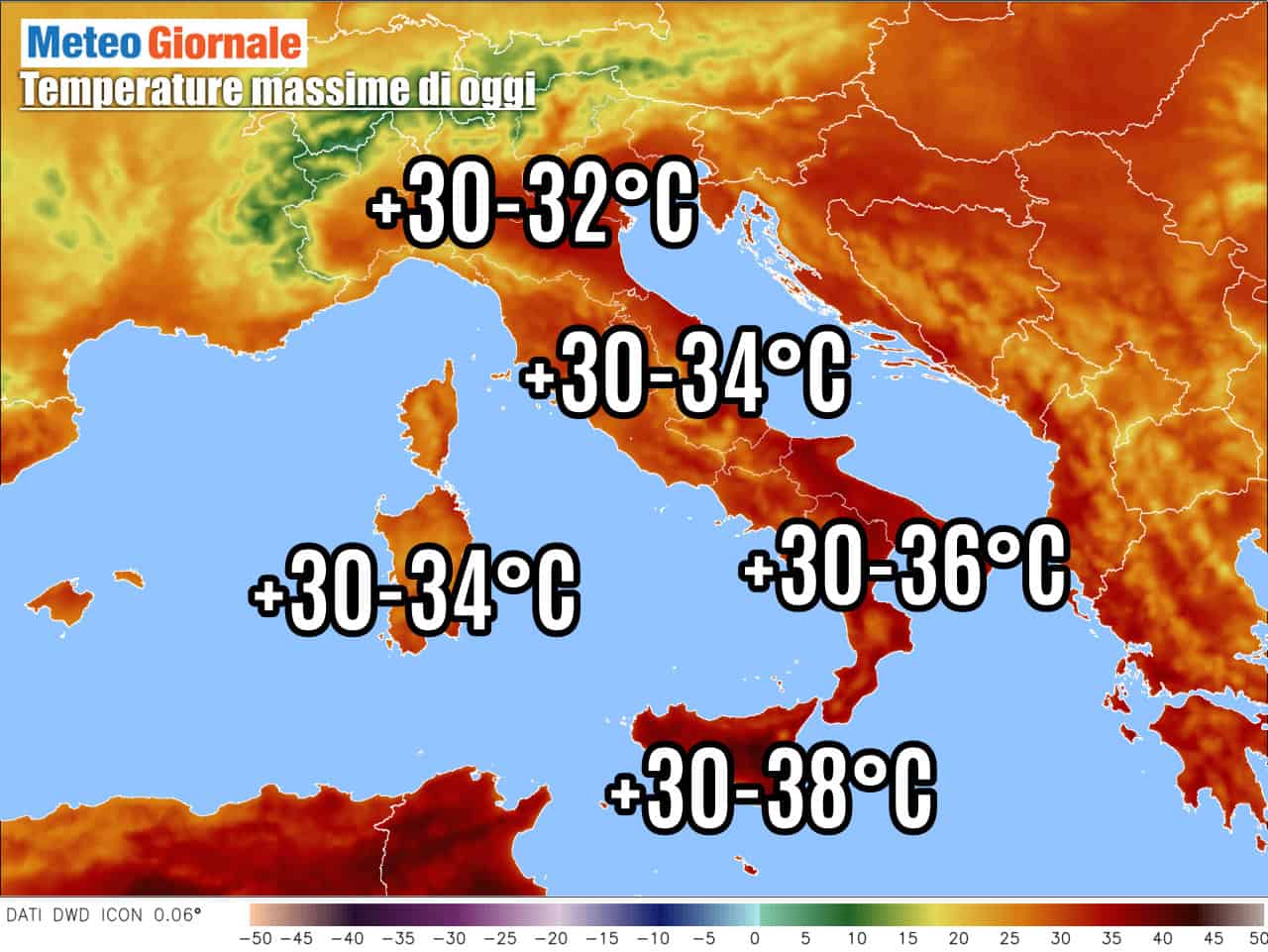 Temperature del 24 Giugno, ma oggi torna il caldo. Ecco la previsione