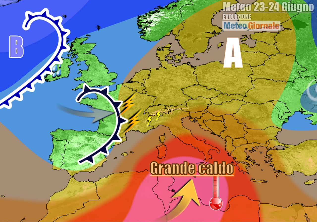 Meteo 7 Giorni: CALDO verso apice sull’Italia, ma arrivano primi temporali
