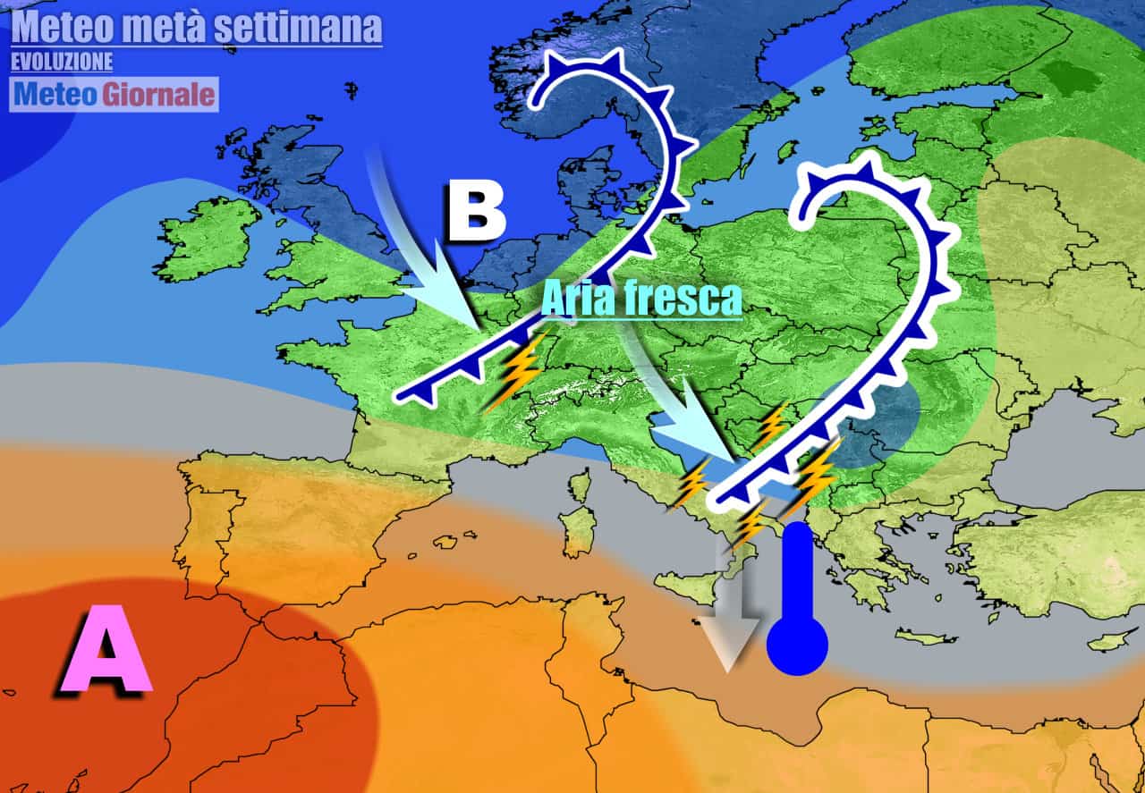 Meteo Italia: cede il caldo africano, in arrivo altri temporali e grandine