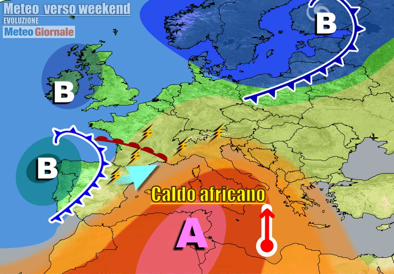 Meteo 7 Giorni: dal super caldo africano ai temporali violenti nel weekend