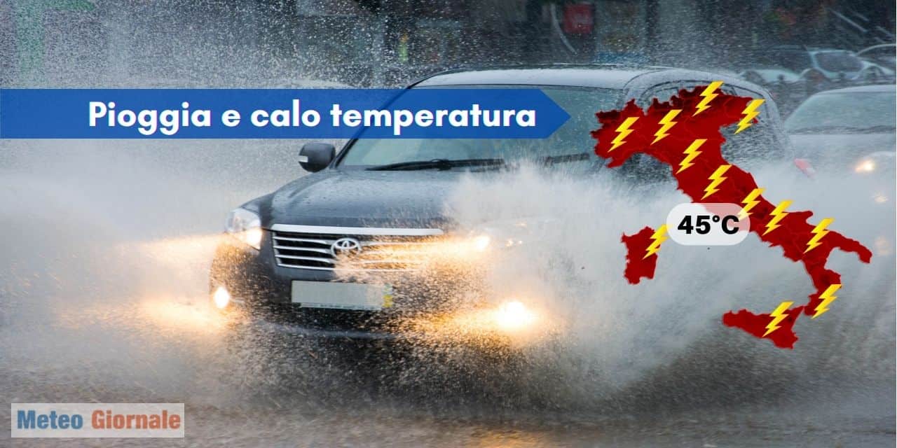pioggia calo temperatura
