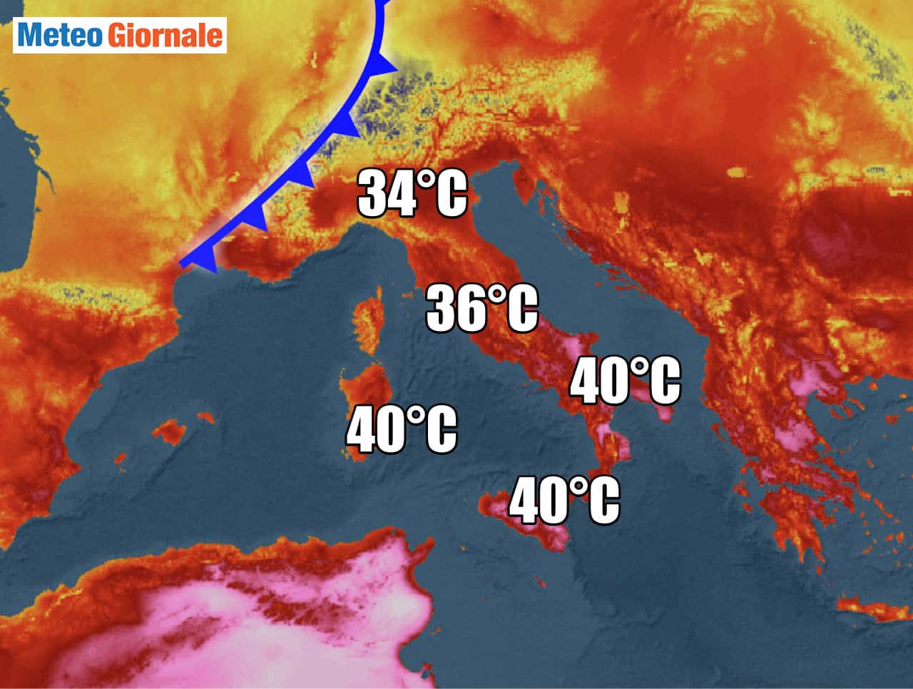 Meteo Italia, registrati oltre 40°C. Vediamo dove