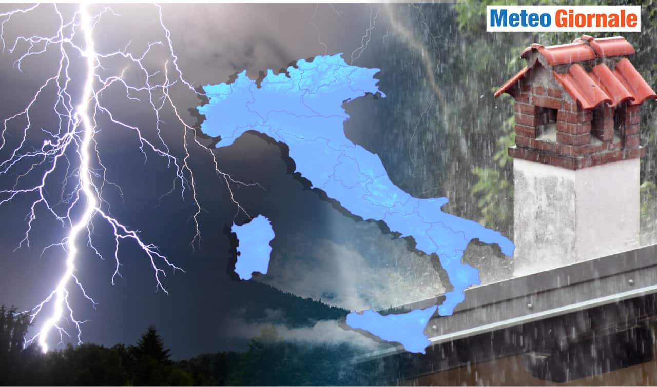 Meteo: forte perturbazione in arrivo, con temporali e grandine. Ecco dove