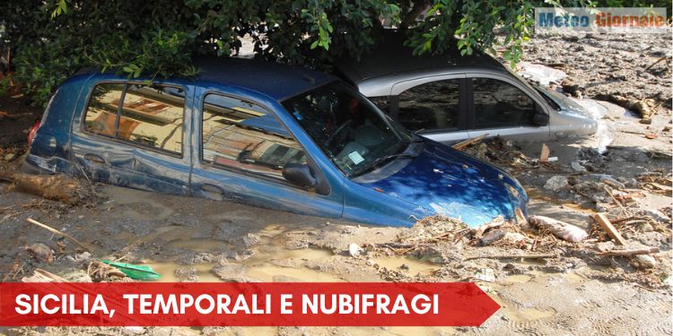 Meteo Sicilia, emergenza nubifragi. Temporali e smottamenti. Allagamenti