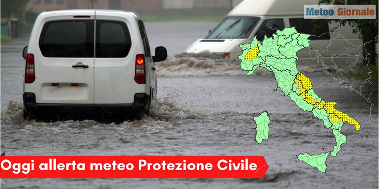 Allerta meteo Protezione per oggi 29 Agosto