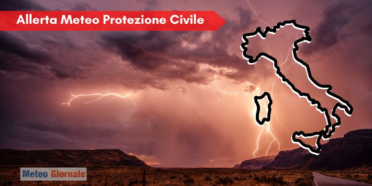 Allerta meteo Protezione Civile nazionale per oggi 11 agosto