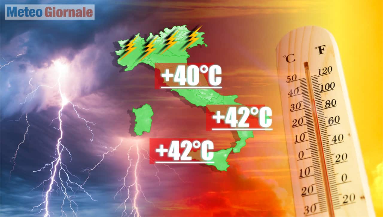 meteo 15 giorni caldo e temporali