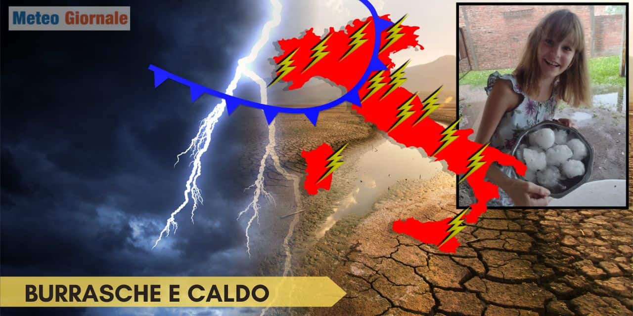 meteo con burrasche e ondate di caldo 7578