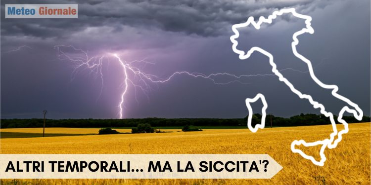 Meteo meno caldo. Ancora tanti temporali. Fine siccità oppure no