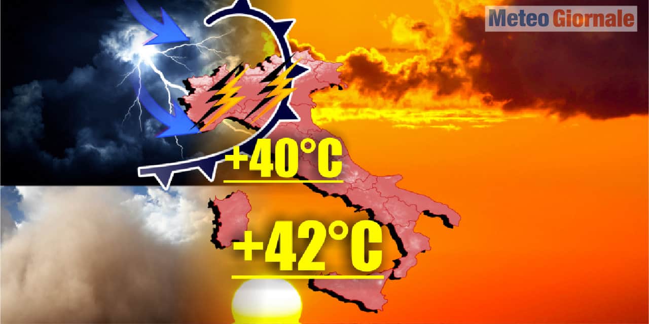 meteo con ondata di caldo e temporali 78524